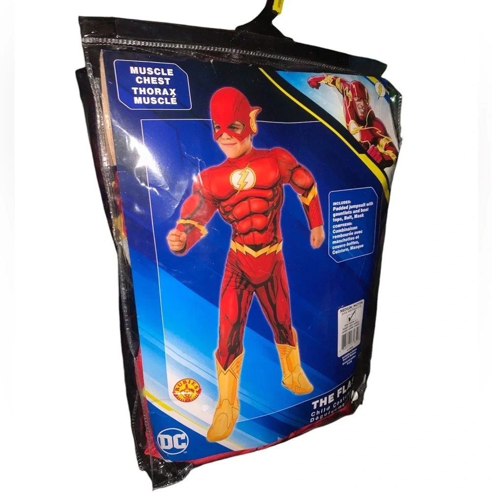 KIDS THE FLASH HALLOWEEN COSTUME SIZE MEDIUM 8-10